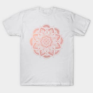 Rose Gold Mandala Flower T-Shirt